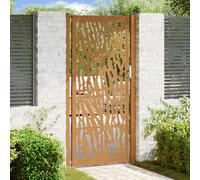 vidaXL Garden Gate 105x205 cm Weathering Steel Trace Design