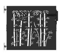 vidaXL Garden Gate 85 x 100 cm Powder-Coated Steel Black Lockable