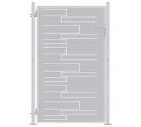 vidaXL Garden Gate 85 x 120 cm Stainless Steel Silver Lockable, Modern Garden an