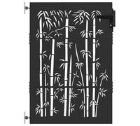 Garden Gate Driveway Gate Fence Gate Fence Corten Steel Bamboo Design vidaXL