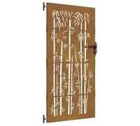 vidaXL Garden Gate 85 x 200 cm Powder-Coated Steel Black Lockable