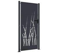 (105 x 180 cm) vidaXL Garden Gate Outdoor Gate Fence Gate Fence Anthracite Steel Grass Design