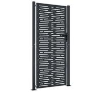 vidaXL Garden Gate Anthracite 100x175 cm Steel Square Design