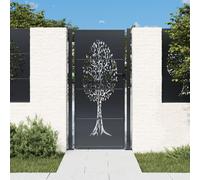 Vidaxl Garden Gate Anthracite 105X180 Cm Steel Tree Design