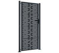 vidaXL Garden Gate Anthracite 100x175 cm Steel Square Design