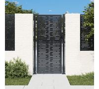 Garden Gate Patio Gate Fence Gate Fence Anthracite Steel Square Design vidaXL