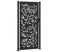 vidaXL Garden Gate Black 100x200 cm Steel Flame Design