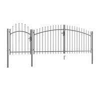vidaXL Garden Gate Steel 2x4 m Black