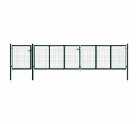vidaXL Garden Gate Steel 500X100cm Green, Green