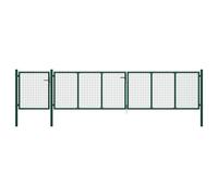 Garden Gate Lawn Fence Door Mesh Patio Outdoor Gate Galvanised Steel vidaXL
