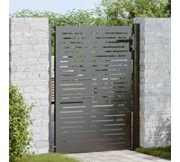 vidaXL Garden Gate with Lock Black 110 x 155 cm Powder-Coated Steel
