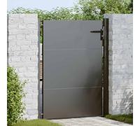 vidaXL Garden Gate with Lock Black 110 x 155 cm Powder-Coated Steel