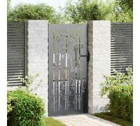 vidaXL Garden Gate with Lock Black 85 x 200 cm Powder-coated steel