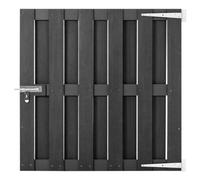 Vidaxl Garden Gate Wpc 100X100 Cm Grey Garden Gates