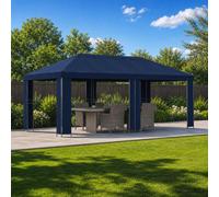vidaXL Garden Gazebo 6 x 3 m Blue Polyester and Steel 190