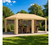 vidaXL Garden Gazebo 6 x 3 m Cream Polyester and Steel 190