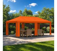 vidaXL Garden Gazebo 6 x 3 m Orange Polyester and Steel 190
