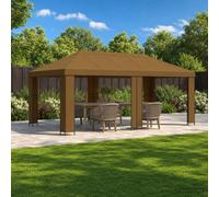 vidaXL Garden Gazebo 6 x 3 m Taupe Polyester and Steel 190