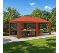 vidaXL Garden Gazebo 6 x 3 m Terracotta Polyester and Steel 190