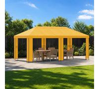 vidaXL Garden Gazebo 6 x 3 m Yellow Polyester and Steel 190