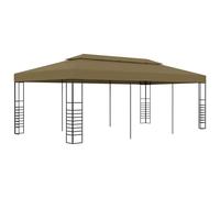 vidaXL Garden Gazebo 6x3x2.7 m Taupe 180 g/m²