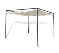 vidaXL Garden Gazebo with Retractable Roof Canopy Outdoor Patio Pavilion Tent