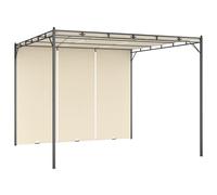 vidaXL Garden Gazebo with Side Curtain 3x3x2.25m Cream Patio Pavilion Shelter
