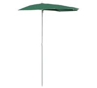 vidaXL Garden Half Parasol with Pole 180x90 cm Green