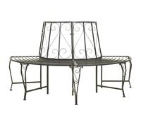 Vidaxl Garden Half Round Tree Bench 160 Cm Steel
