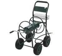 vidaXL Garden Hose Trolley with 1/2" Hose Connector 75m Steel Cart Organiser vid