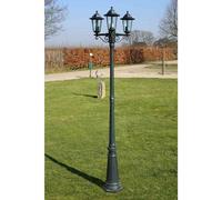 vidaXL Preston Garden Light Post 3-arms 215cm Dark Green Outdoor Standing Lamp