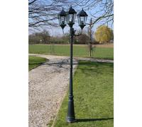 vidaXL Garden Light Post 3-arms 230 cm Dark Green/Black Aluminium