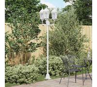 vidaXL Garden Light Post White Aluminium and Glass