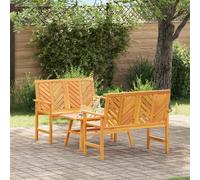 vidaXL Garden Lounge Set 3 pcs Brown Solid Acacia Wood