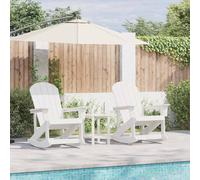 vidaXL Garden Lounge Set 3 pcs White HDPE