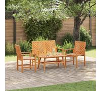 vidaXL Garden Lounge Set 4 pcs Brown Solid Acacia Wood