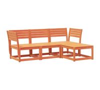 vidaXL Garden Lounge Set 4 Piece Outdoor Lounge Set Wax Brown Solid Wood Pine