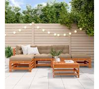 vidaXL Garden Lounge Set 5 pcs Wax Brown Solid Pine Wood