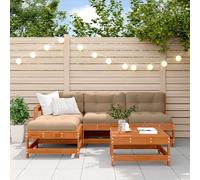 vidaXL Garden Lounge Set 5 pcs Wax Brown Solid Pine Wood