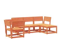 vidaXL Garden Lounge Set 5 Piece Outdoor Lounge Set Wax Brown Solid Wood Pine