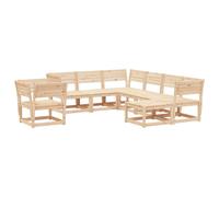 vidaXL Garden Lounge Set 8 Piece Outdoor Lounge Set Sofa Set Solid Wood Pine