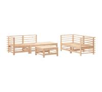 vidaXL Garden Lounge Set Modular Sofa Corner Sofa 6 Piece Solid Wood Pine
