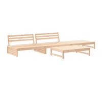 vidaXL Garden Lounge Set Modular Sofa Middle Sofa 4 Piece Solid Wood Pine