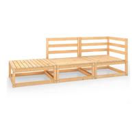vidaXL Garden Lounge Set Outdoor Furniture Set Wooden 3 Piece Solid Pinewood