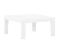 vidaXL Garden Lounge Table Plastic White
