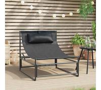 vidaXL Garden Lounger Chair Anthracite 87x74x73 cm Steel and Textilene