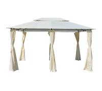 vidaXL Garden Marquee with Curtains 4x3m White Gazebo Canopy Pavilion Tent vidaX