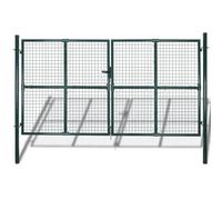 vidaXL Garden Mesh Gate Fence Door Wall Grille 289x175cm Outdoor Barrier Panel