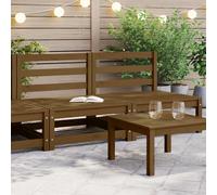 vidaXL Garden Middle Sofas 2 pcs Honey Brown Solid Wood Pine