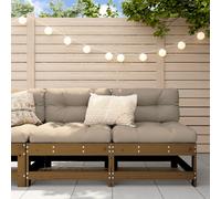 (honey brown pine, middle sofa (2 pcs)) vidaXL Garden Middle Sofas Outdoor Sofa Sectional Sofa 2 pcs Solid Wood Pine